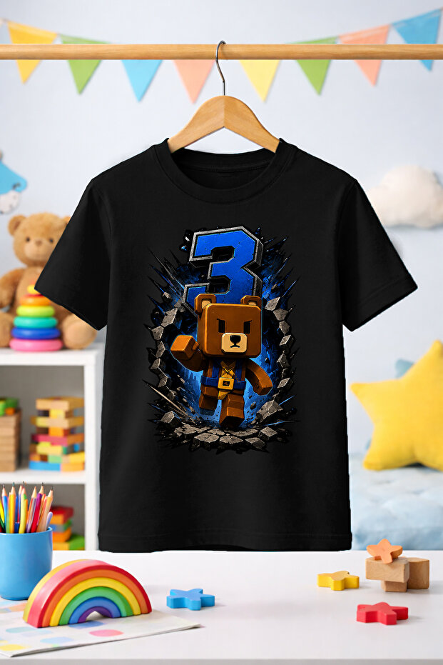 Super Bear Adventure Super Bear 3 Printed Children's Unisex Tshirt