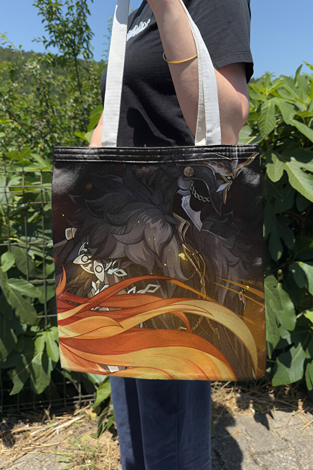 Capitano Genshin Impact V3 Double-Sided Canvas Print Tote Bag Anime Bag