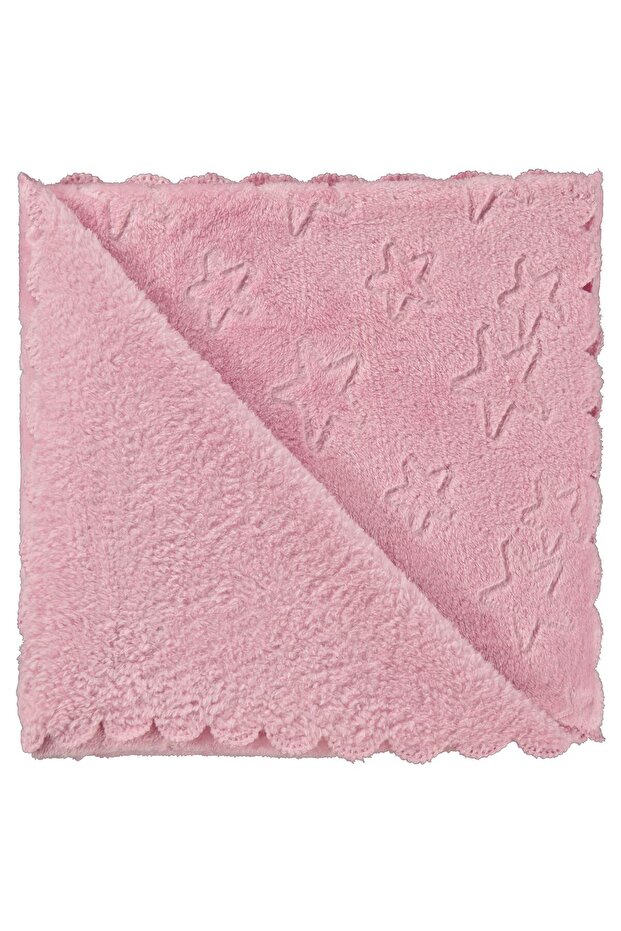Star Patterned 90X90 cm Blanket - Pink