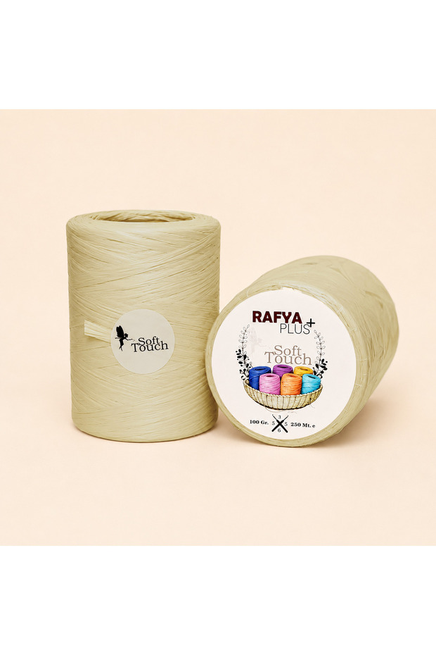 Light Gold Bag Cord - Raffia Cord - 250m Natural Look Soft Raffia Knitting Cord - Soft, Durable, Sturdy