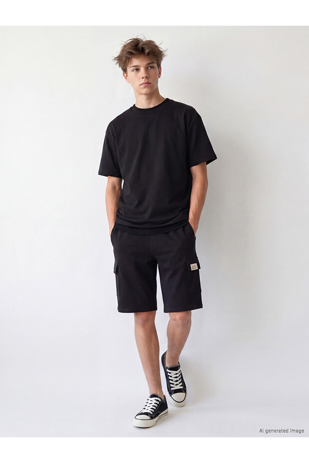 Nevavm Boys' Cargo Shorts with Elastic Waist