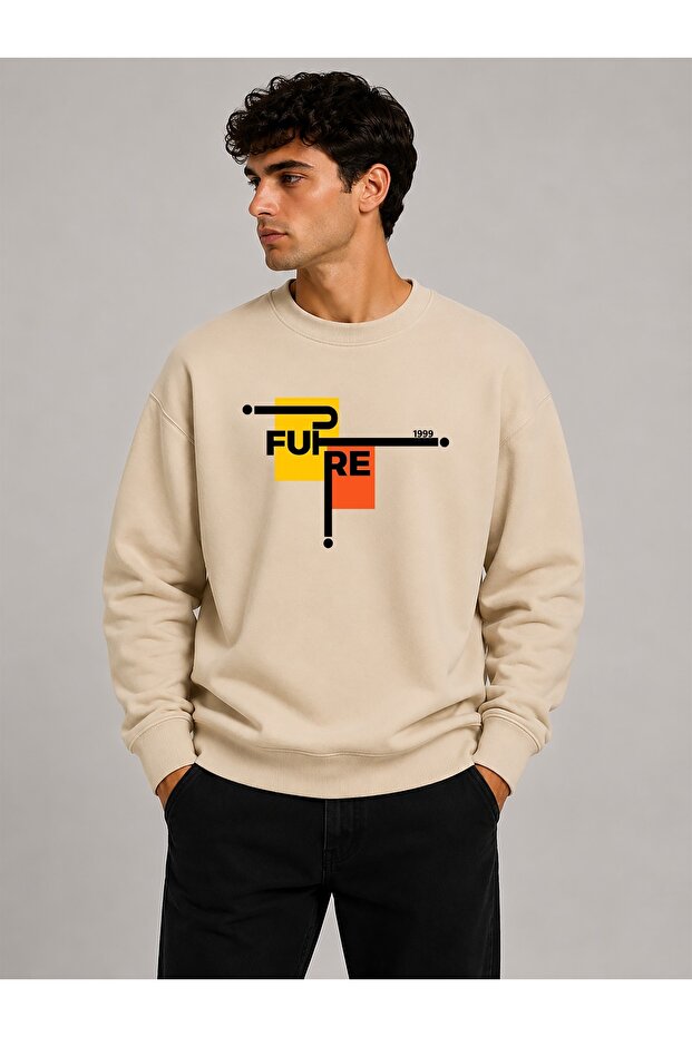 Future Printed Crew Neck 2 Thread Sweatshirt