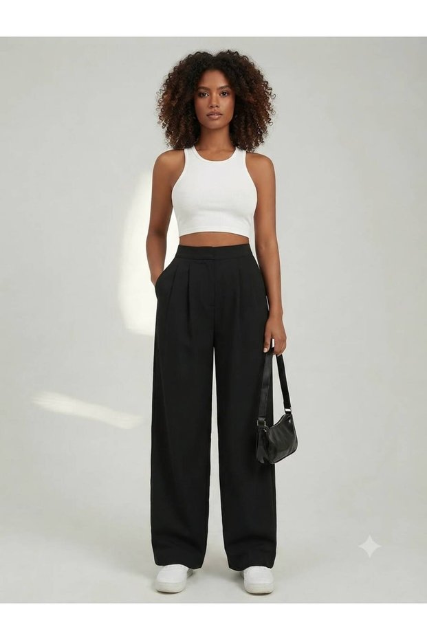 Women's High Waist Wide Leg Palazzo Pants Comfortable Stylish Casual