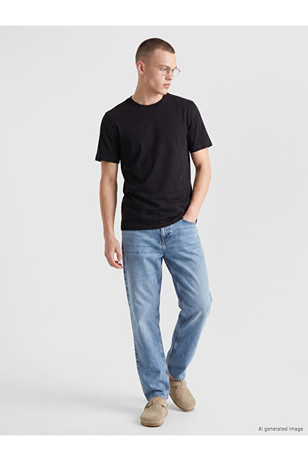Black Crew Neck Men's T-Shirt