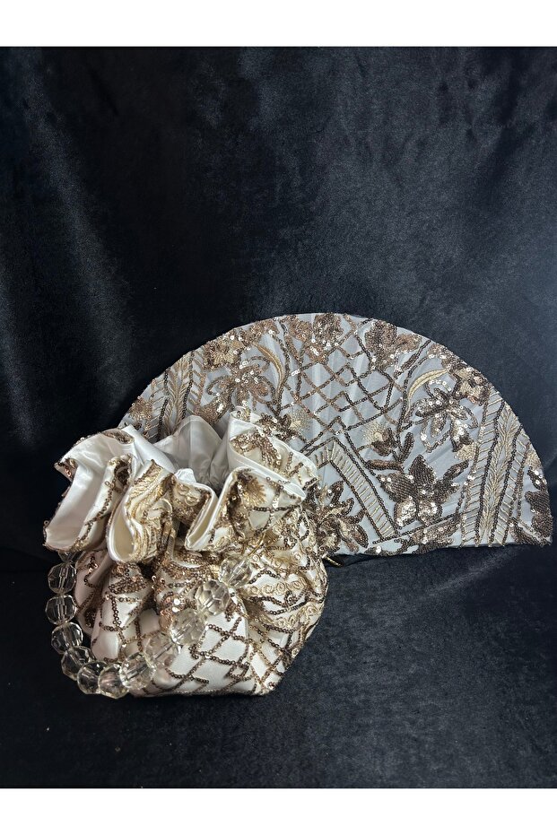 Bronze Bride Bag and Bride Fan Engagement Promise