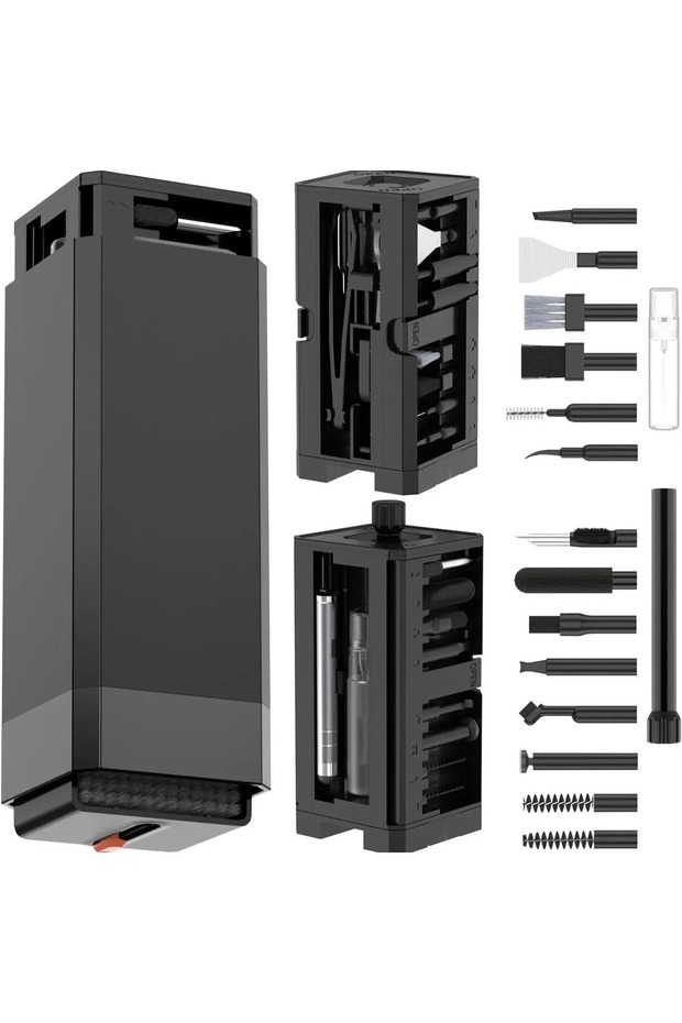 32-in-1 black 32-in-1 Multi-Purpose Electronic Cleaning Kit Lint-Free Cleaner for iPhone Charge Port