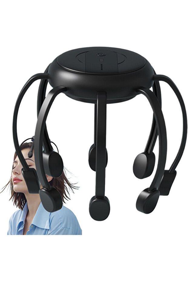 Electric Head Massager Wireless Octopus Scalp Massager 3 Modes Vibration Head Massage Tool