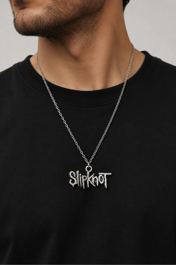Slipknot Logo Metal Music Band Necklace Gift for Rock Metal Lovers