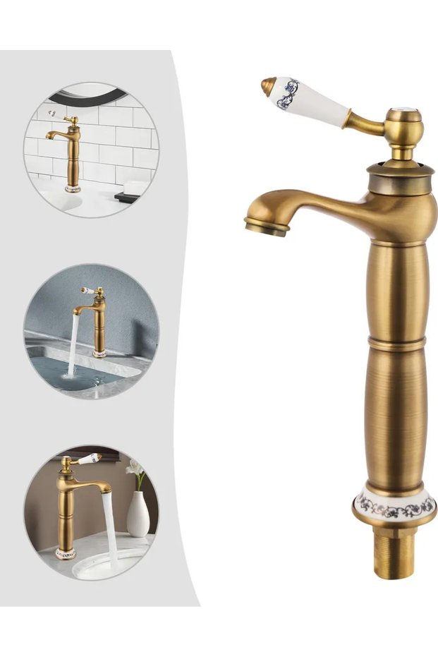 Kitchen faucets, single-handle faucets, vintage faucets, vintage bathroom faucets, washbasin faucets, brass composite faucets