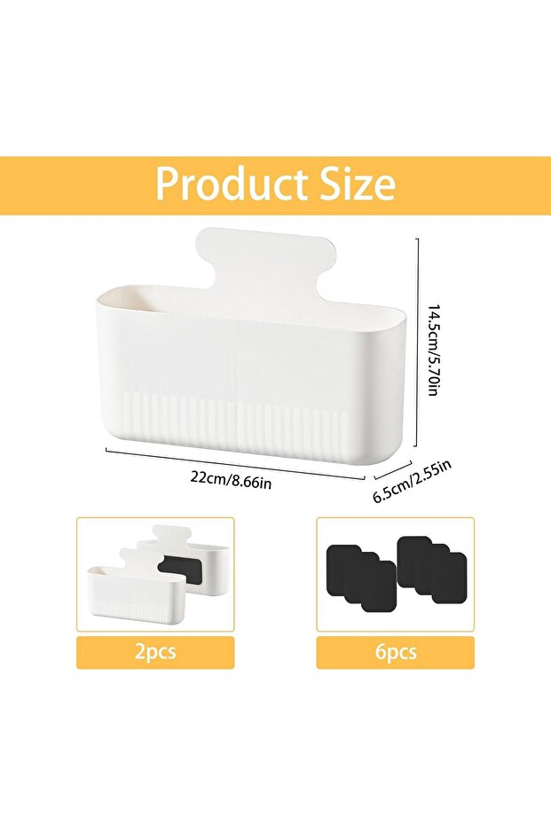 Magnetic storage boxes - 2-Pack large magnetic marker holders w/2 dividers - Geschikt voor refrigerators, whiteboards, & storage cabinets
