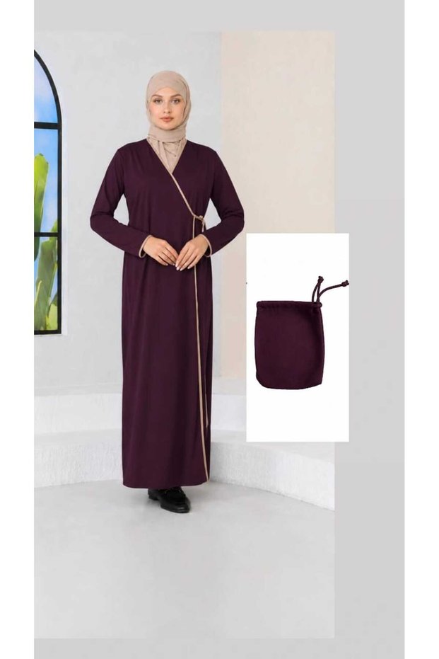 Yandan Tie-Up Prayer Gown, Pouch Set