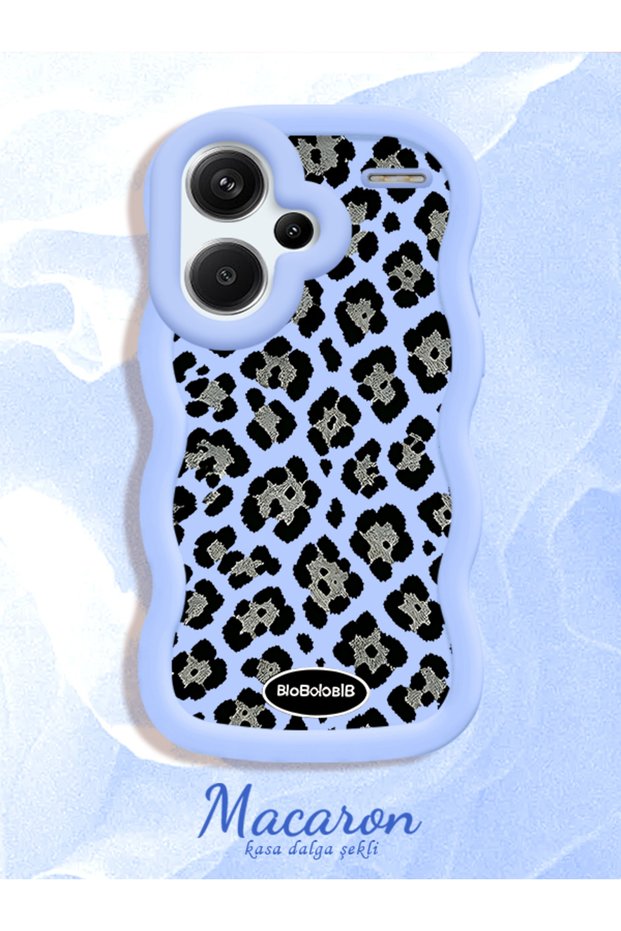 Redmi Note 13 Pro Plus+ 5g Compatible Wavy Frame Leopard Print High Quality Silicone Case