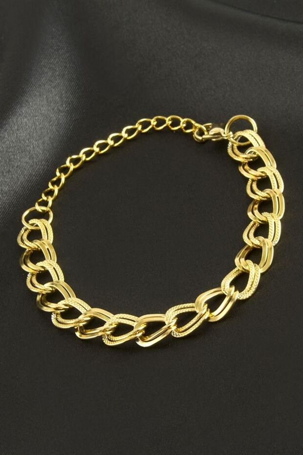 Double Chain Luxury Steel Bracelet - Yellow