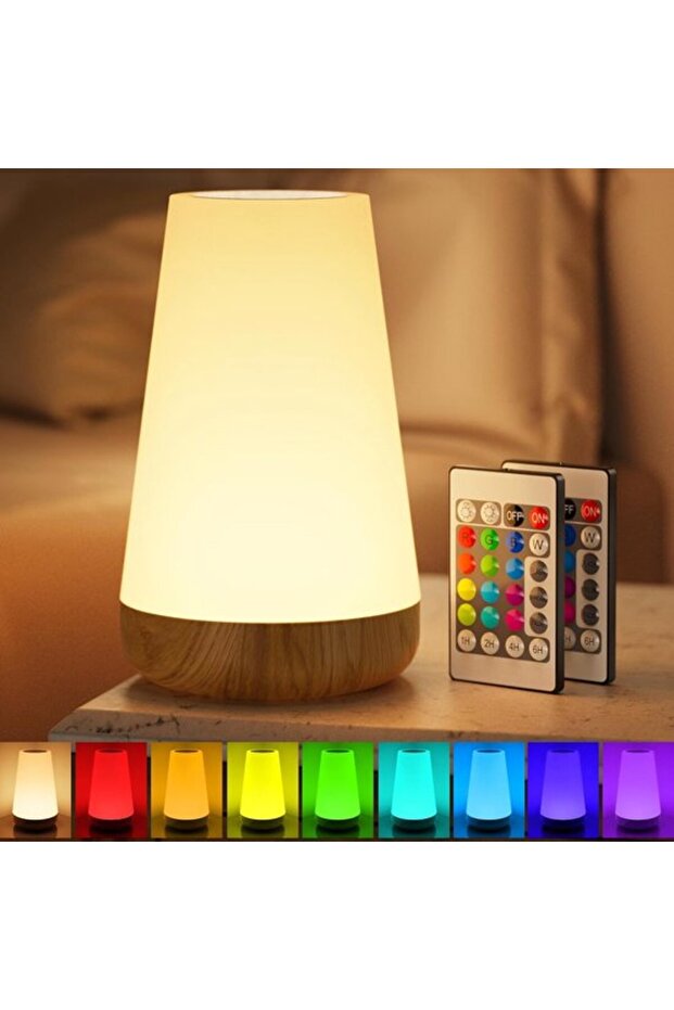 Night Light with Remote Control - Touch Dimmable - 13 Colors - USB Rechargeable