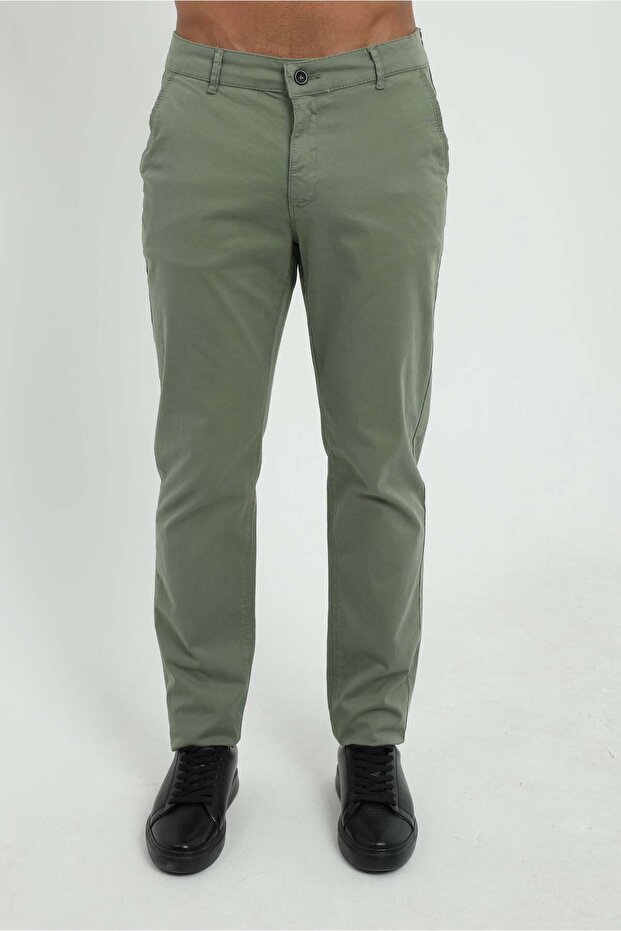 Men's Regular Fit Khaki Trousers