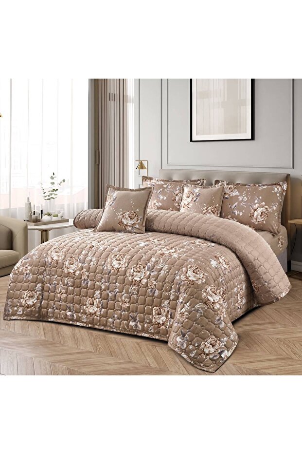 Nefren Bedspread with Pressed Microfiber Pattern 230X250