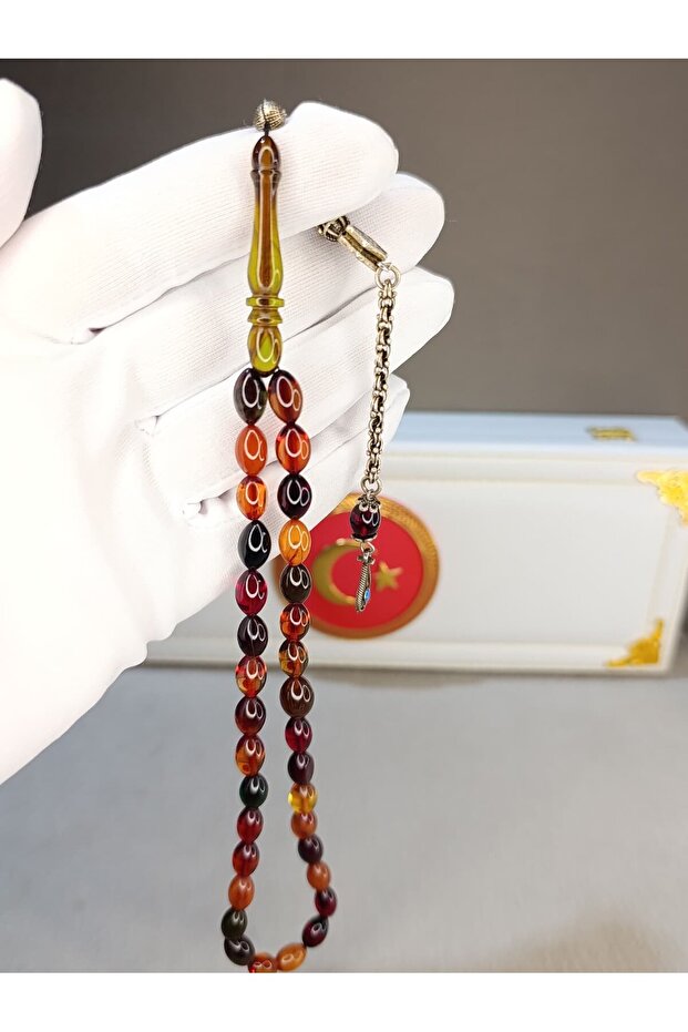 Fire Amber Prayers Beads Mixed Color