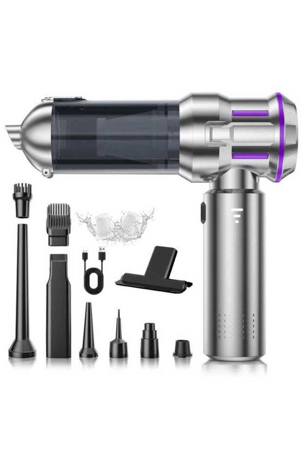 Powerful handheld vacuum cleaner, 4-in-1 car vacuum cleaner, brushless motor, three suction levels, suitable for both home and car use.