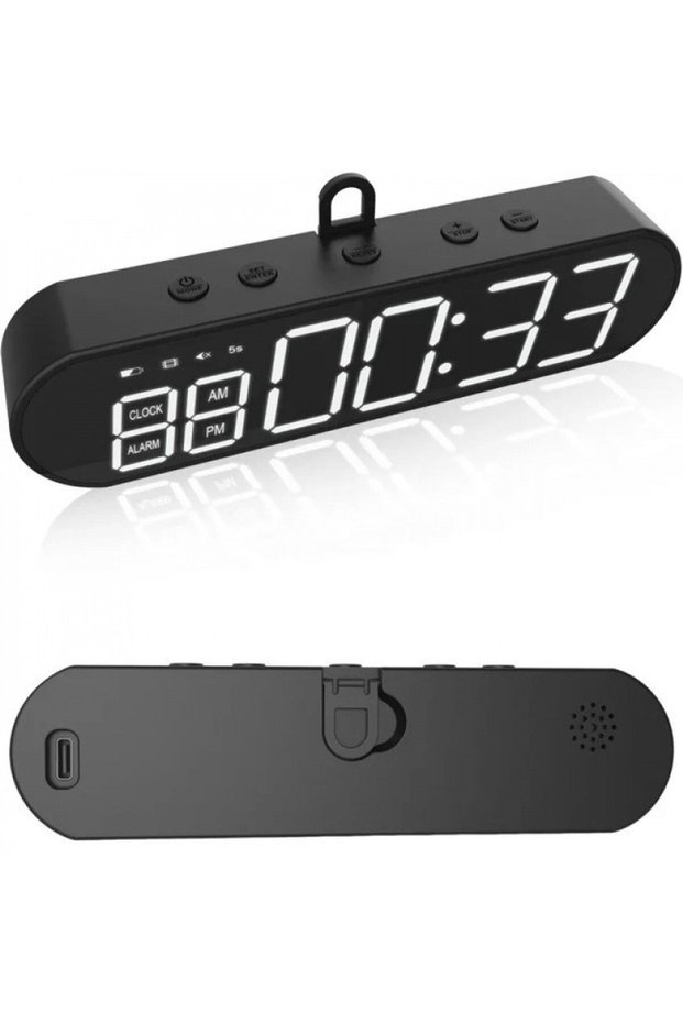 Fitness Timer - Portable workout timer for high - intensity interval training and other fitness activities - USB rechargeable fitness alarm clock...