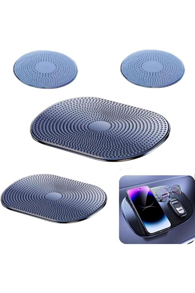 Anti-slip Dashboard Mat - Heat and Cold Resistant - Black
