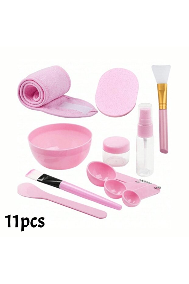 11pcs 7-11pcs DIY Facial Mask Making Kit Bowl Spatula Brush Bottle Puff Towel Facemask Mixing Tool K