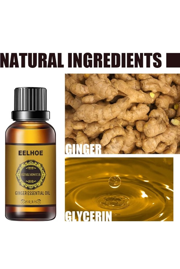 Belly Drainage Ginger Oil 3Pcs, Fat Burning Slimming Massage Oil for Stomach, Weight Loss & Anti Cellulite | Stomach Slimming Fat Burning Weight Loss