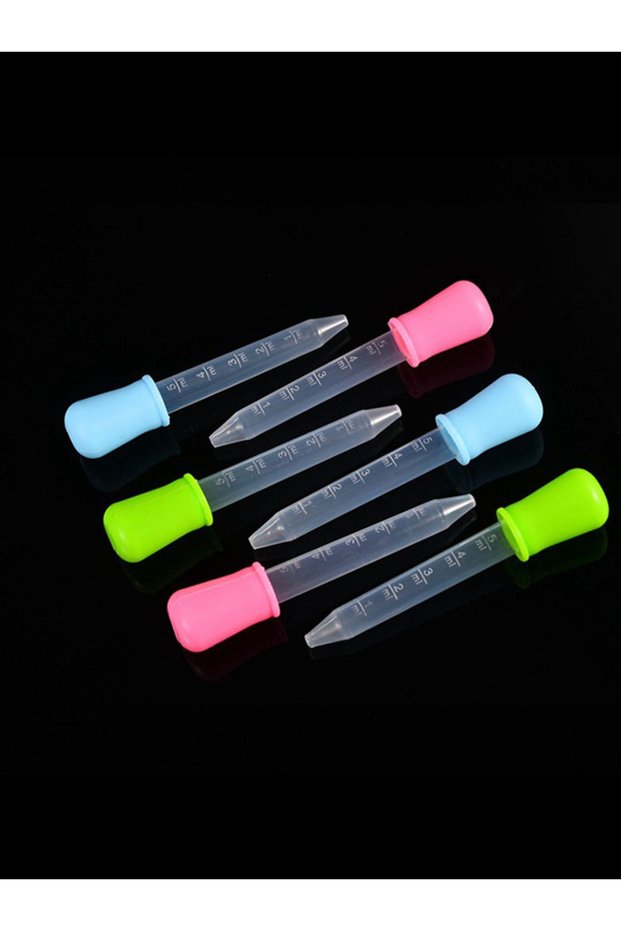 5pcs Color Random 5/10 Pcs 5ml Small Silicone Plastic Pipette Dropper Feeding Medicine Liquid Eye E