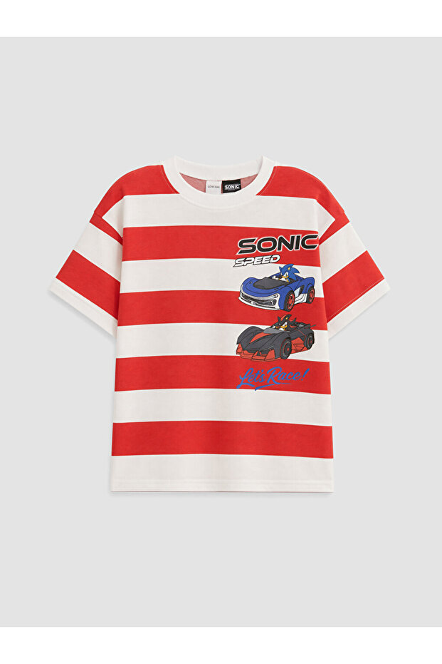 Lcw Kidscrew Neck Sonic Printed Boys' T-Shirt