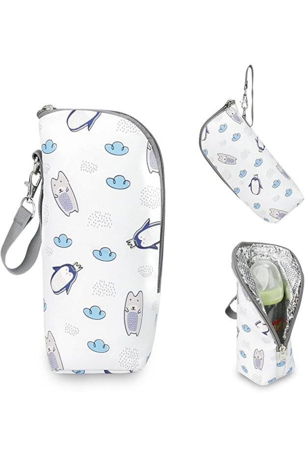 Baby Bottle Cooler Bag, Insulated Breastmilk Cooler Bag, Nursing Bottle Cooler Warmer Bag wit