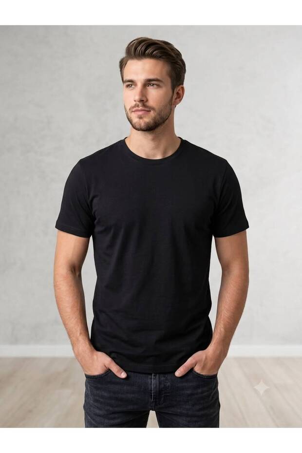 Crew Neck Regular Fit 100% Cotton Single Jersey Basic T-Shirt