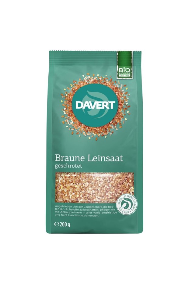 Semințe de in brună, măcinate, bio, 200g