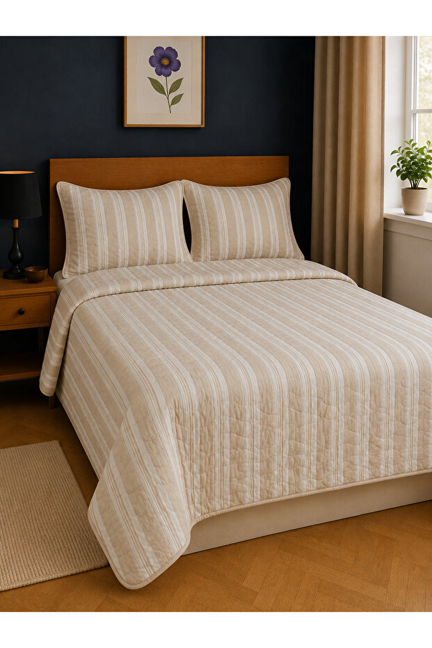 Bedspread Double Pique & Blanket & Thin Quilt + 2 Pillowcases