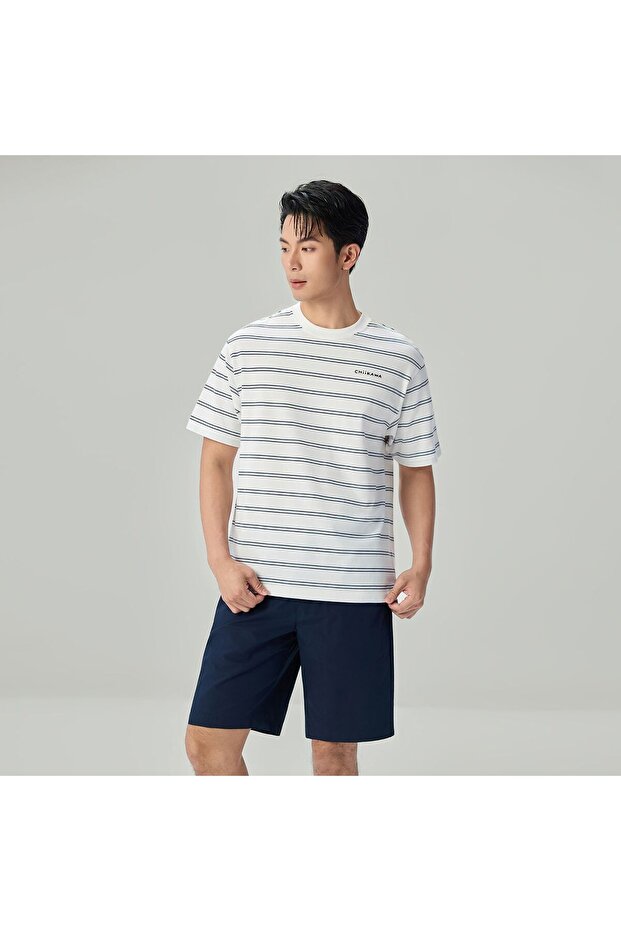 Men's Chiikawa Striped Cotton Relaxed Graphic Tee