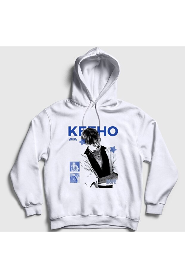 Unisex White Keeho Duh K-Pop P1Harmony Hooded Sweatshirt 620068Tt