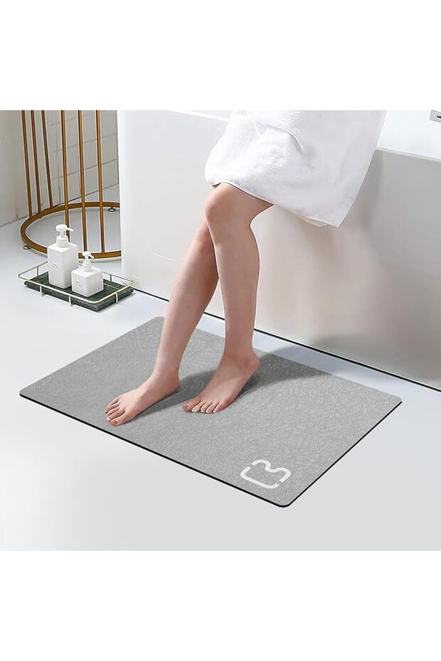 Bathroom Mat, Super Absorbent Quick Drying Bath Mats for Bathroom, Non Slip with Rubber Backi