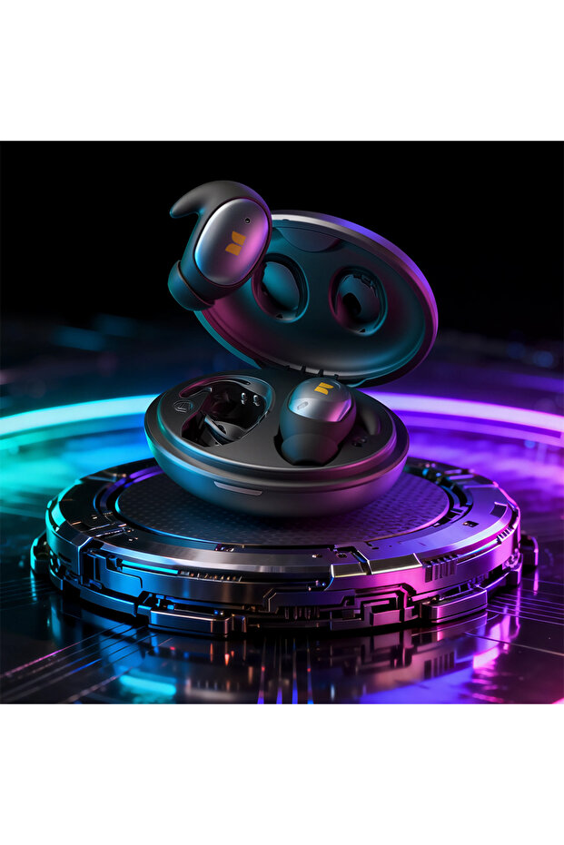 Black Monster Passive Noise Canceling Sleep Earphone Bluetooth 6.0 Sleep Earbuds for Side Sleepers H
