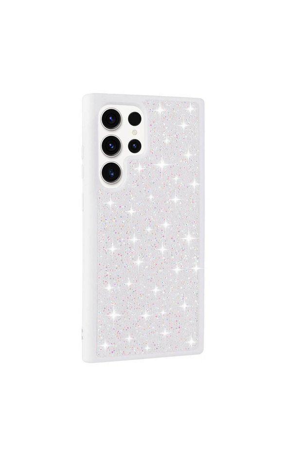 Galaxy S23 Ultra Case with Glitter Diamonds and Raised Camera Silicone
