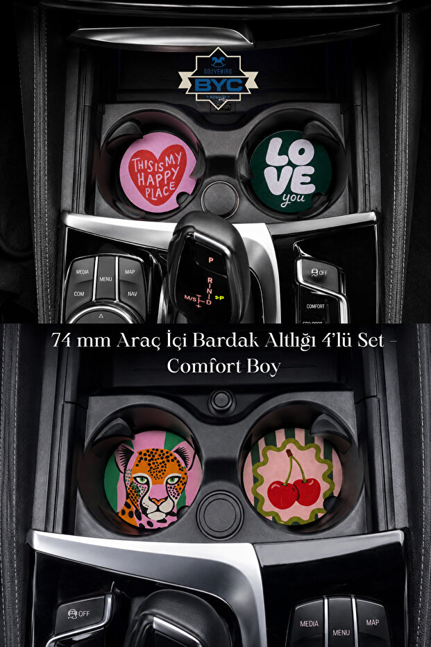 74 mm In-Car Coasters Set of 4 – Comfort Size