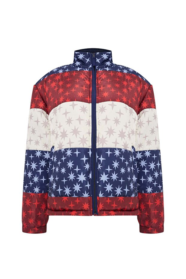 Glacier Printed Oversize Inflatable Coat Multi