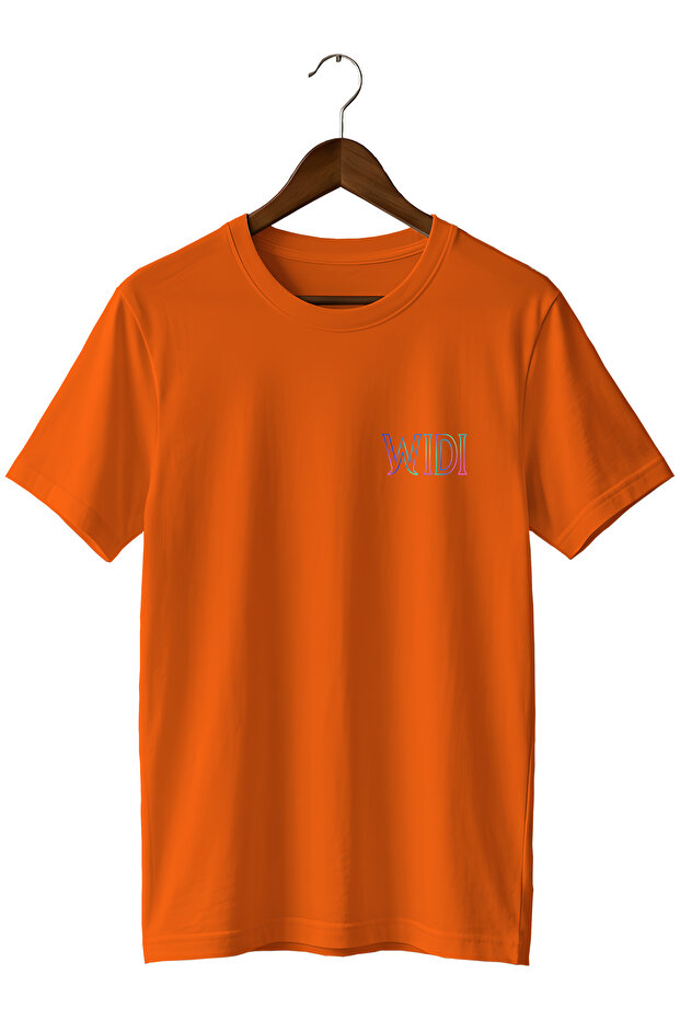 Minimal Logo Printed Unisex T-Shirt Cotton Crew Neck Basic Casual T-Shirt