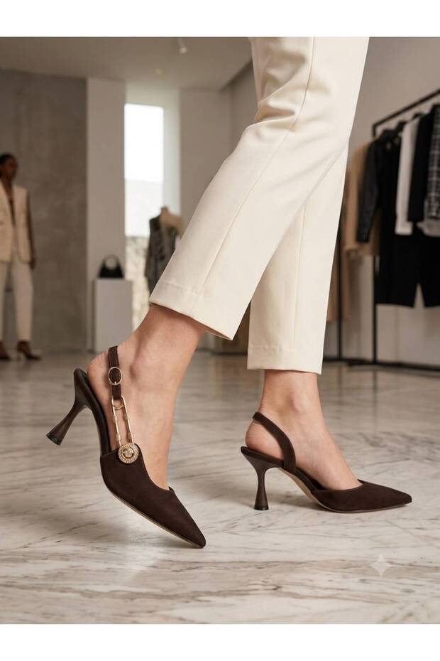 7cm Women's Shoes with Side Buckle and Heels
