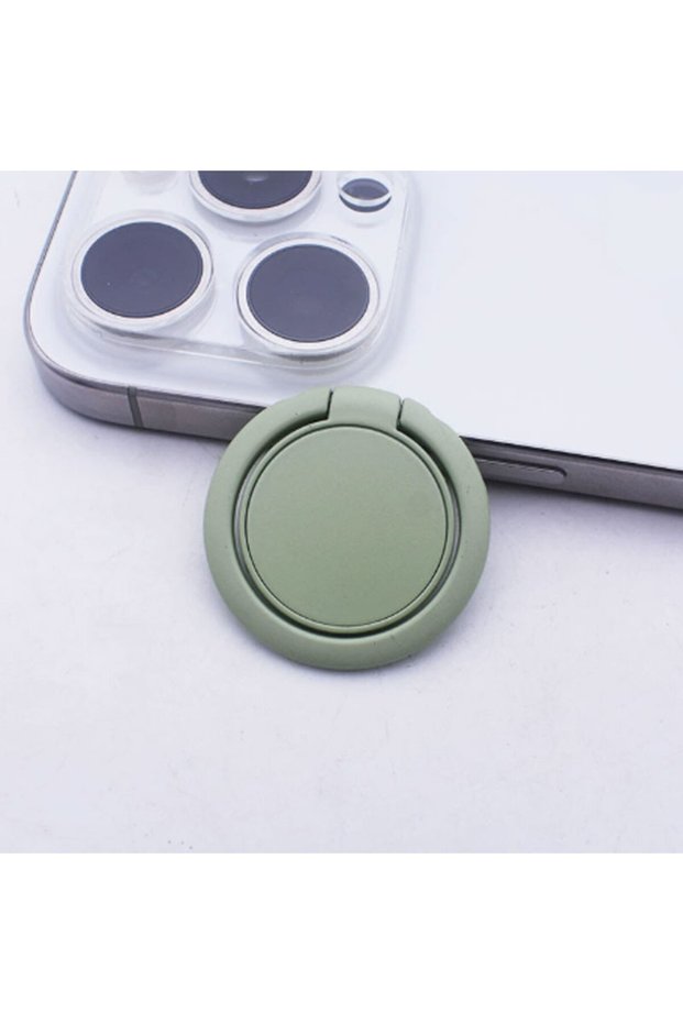 Olive Green 360 Degree Rotating Phone Holder, Car Phone Buckle, Finger Buckle, Metal desktop, Multif