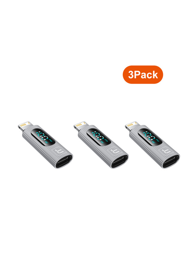 toocki 3Pack Toock 2/3/5 Pack USB C to Lightning Adapter OTG Convertor PD 20W Fast Charging LED Disp