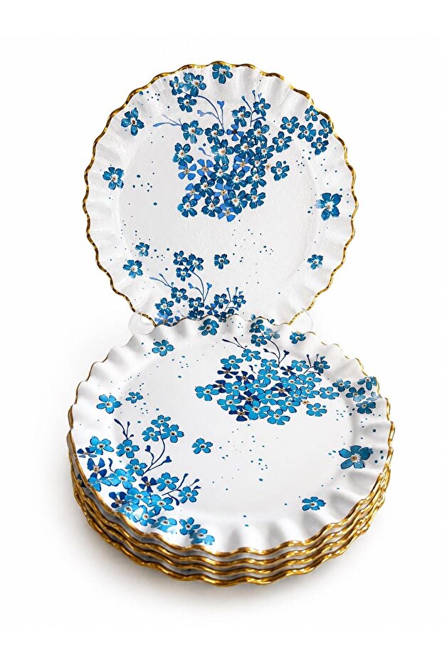 Blue Flower 26 cm Diameter Serving Plate.