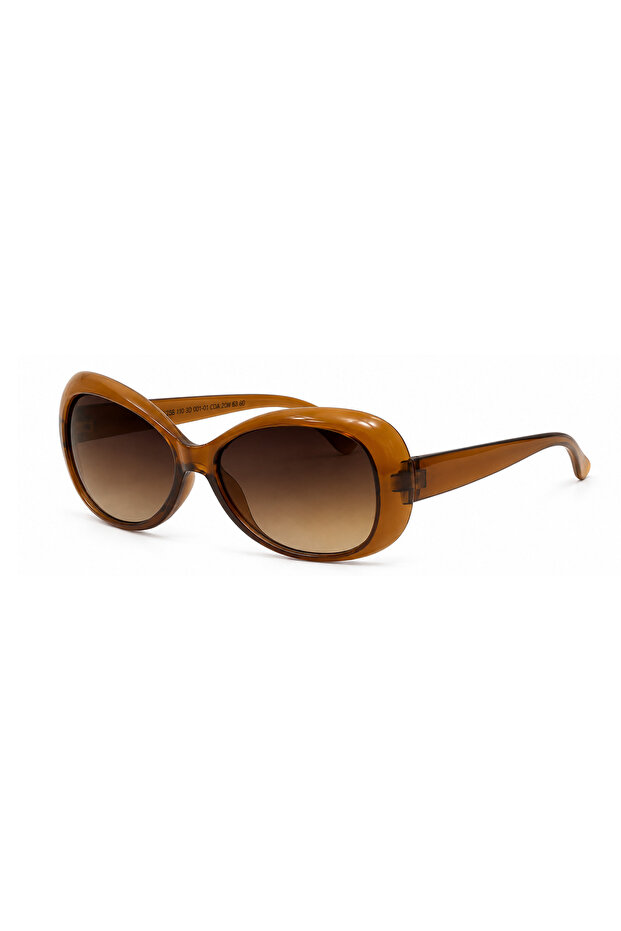 Puni Brown Oval Thick Bone Frame Children's Sunglasses