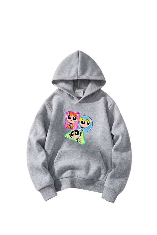 Oversize Hooded Powerpuff Girls Sweatshirt for Girls