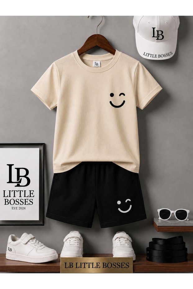 Summer Shorts T-Shirt Unisex (Smiling Face)