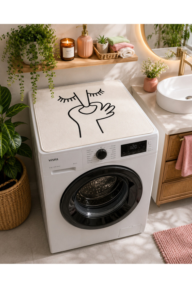 Protective Cover for Washing Machine - Non-Slip Mat 60X60 cm - No Smell