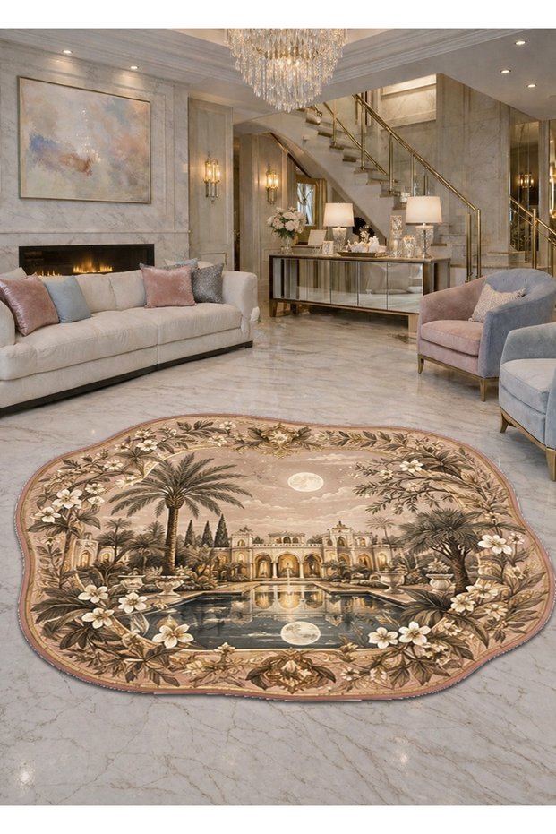 Sdt Mixed Patterned Modern Woven Base Decorative Carpet Sdtamor1457