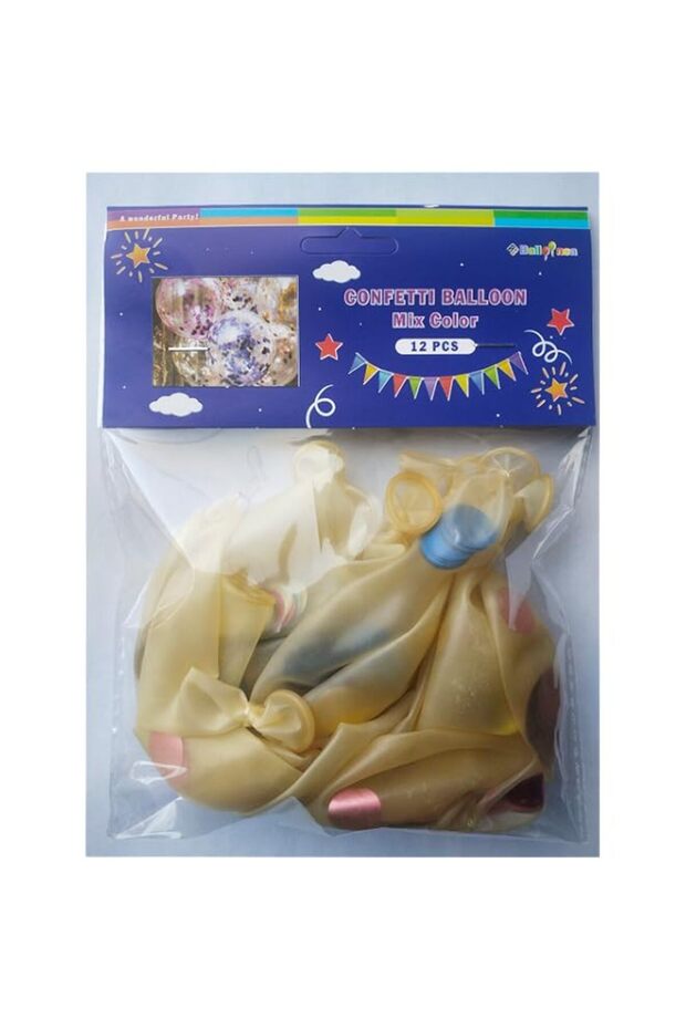 BALOONSA BALLOON 12PC Confetti balloon(with confetti inside)